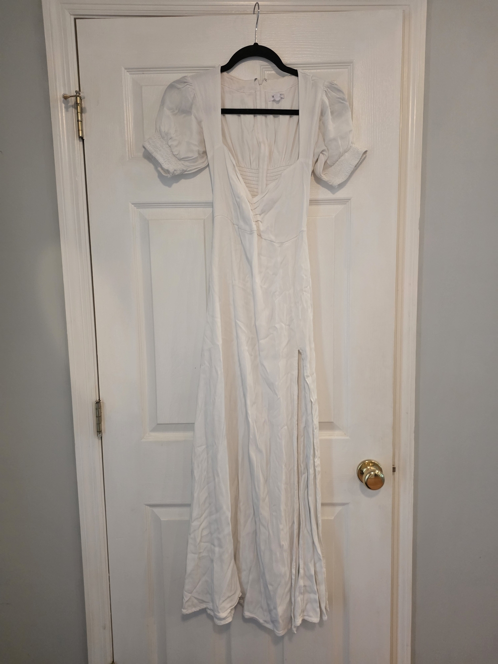 Maja Bali "The Label" LOVE Linen Maxi Dress With Puff Sleeves